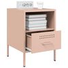 vidaXL Nachttische 2 Stk. Rosa 36x39x50,5 cm Stahl