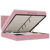 vidaXL Ottoman-Bett mit Matratzen & LEDs Rosa 160x200 cm Samt