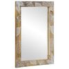 vidaXL Badspiegel Grau 50x3x70 cm Massivholz Mango