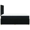 vidaXL Boxspringbett mit Matratze Schwarz 120x190 cm Stoff