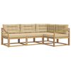 vidaXL Outdoor-Sofagarnitur 3 stk. Wei&szlig; und Beige Polyester
