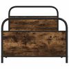 vidaXL Bettgestell ohne Matratze 90x200 cm R&auml;uchereiche Holzwerkstoff