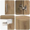 vidaXL Aufbewahrungsschrank 3 pcs Artisan-Eiche 30 x 42,5 x 225 cm