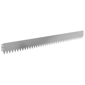 vidaXL Rasenkante 20 stk. 103 x 10 cm Stahl Silber