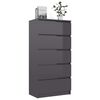 vidaXL Sideboard mit Schubladen Hochglanz-Grau 60x35x121 cm
