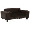 vidaXL Hundesofa Braun 81x43x31 cm Pl&uuml;sch und Kunstleder