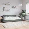 vidaXL Tagesbett mit Matratze Dunkelgrau 90x190 cm Stoff