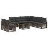 vidaXL Gartensofa-set 10 stk. Grau und Dunkelgrau Poly-Rattan