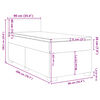 vidaXL Boxspringbett mit Matratze Blau 90x200 cm Samt