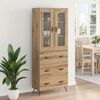 vidaXL Highboard-Schrank mit Regal 2 pcs Artisan-Eiche Holzwerkstoff