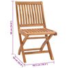 vidaXL Gartenst&uuml;hle 2 Stk. mit Cremen Kissen Teak Massivholz