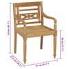 vidaXL Batavia-Stühle mit Kissen 4 Stk. Massivholz Teak
