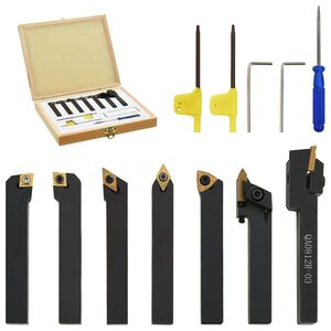 vidaXL 12-tlg. Drehmei&szlig;el-Set mit Wendeplatten 8x8 mm 70 mm