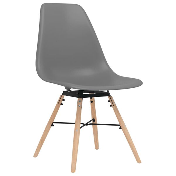 vidaXL Esszimmerst&uuml;hle 2 Stk. Grau PP