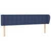 vidaXL Kopfteil mit Ohren Blau 183x23x78/88 cm Stoff