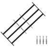 vidaXL Fenstergitter 116 x 45 cm Pulverbeschichteter Stahl Schwarz