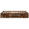 vidaXL Bettgestell ohne Matratze R&auml;uchereiche 120x200 cm Holzwerkstoff