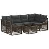 vidaXL Gartensofa-set 7 stk. Grau 55 x 55 x 37 cm Poly-Rattan