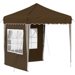 vidaXL Pop-up Partyzelt Braun 195 x 195 x 245 cm Oxford-Stoff