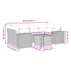 vidaXL 7-tlg. Garten-Sofagarnitur mit Kissen Beige Poly Rattan
