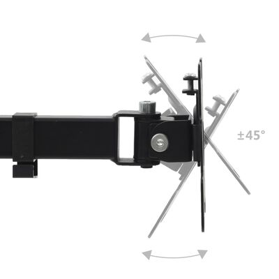 vidaXL Monitor-Tischhalterung 32" Doppelarm Höhenverstellbar