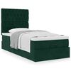 vidaXL Ottoman-Bett mit Matratzen Dunkelgr&uuml;n 80x200 cm Samt