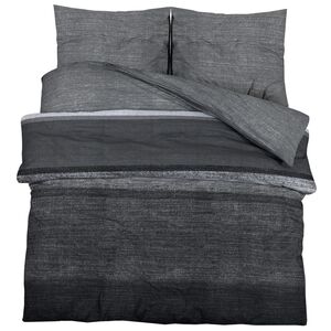 vidaXL Bettw&auml;sche-Set Dunkelgrau 155x220 cm Baumwolle