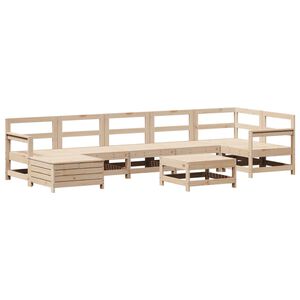 vidaXL 8-tlg. Garten-Sofagarnitur Massivholz Kiefer