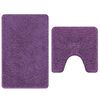 vidaXL Anti-Rutsch Badematten-Set 2 pcs Lila PP