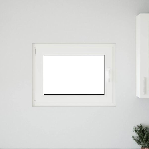 vidaXL Kellerfenster "RISOR" 80x60 cm Drehkipp DIN Links Anthrazit