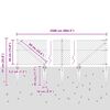 vidaXL Zaunpfosten Silber 25 x 0,4 m (40 x 40 mm Maschen) Stahl