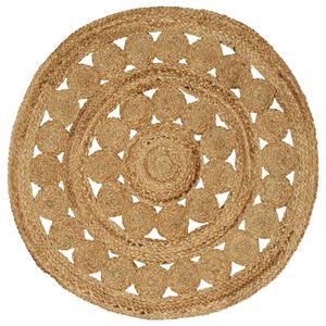 vidaXL Bereichsteppiche Natur &Oslash; 90 cm Jute