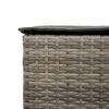 vidaXL 3-tlg. Gartenbar-Set mit Kissen Grau Poly Rattan