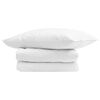 vidaXL Winterbettdecke mit Kissen 2 pcs Wei&szlig; Daunenfeder