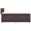 vidaXL Boxspringbett mit Matratze Dunkelbraun 90x200 cm Stoff