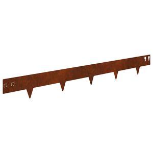 vidaXL Rasenkante mit scharfen Spitzen 10 stk. 100x12cm Stahl Rostig