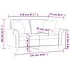 vidaXL 2-Sitzer-Sofa mit Kissen Dunkelgrau 120 cm Stoff