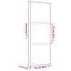 vidaXL Schiebetür Golden 76x205 cm Matt ESG-Glas und Aluminium
