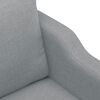 vidaXL 3-tlg. Sofagarnitur mit Kissen Hellgrau Stoff