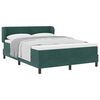vidaXL Boxspringbett mit Kopfteil Dunkelgr&uuml;n 160 x 200 cm Samt