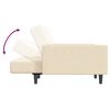 vidaXL Schlafsofa 2-Sitzer mit Fu&szlig;hocker Creme Samt