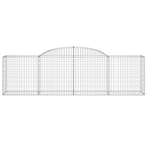 vidaXL Gabionen mit Hochbogen 17 Stk. 300x50x80/100cm Verzinktes Eisen
