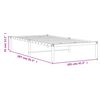 vidaXL Bettgestell Metall Schwarz 100x200 cm