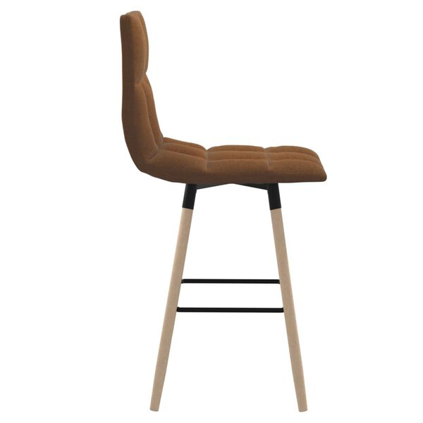 vidaXL Barhocker Braun Stoff