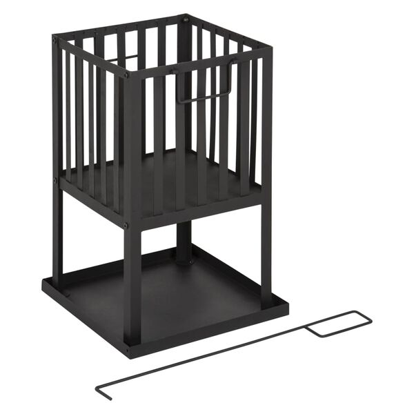 Practo Garden Feuerkorb mit Aschef&auml;nger Schwarz