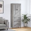 vidaXL Highboard Grau Sonoma 69,5x34x180 cm Holzwerkstoff