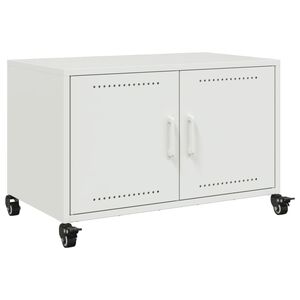 vidaXL TV-Schrank Wei&szlig; 68x39x43,5 cm Stahl