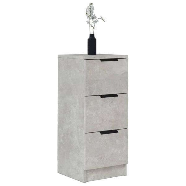 vidaXL Sideboards 2 Stk. Betongrau 30x30x70 cm Holzwerkstoff