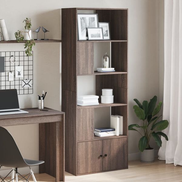vidaXL B&uuml;cherregal Braun Eichen-Optik 70x36x189 cm Holzwerkstoff