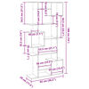 vidaXL B&uuml;cherregal Sonoma-Eiche 92x29x188 cm Holzwerkstoff